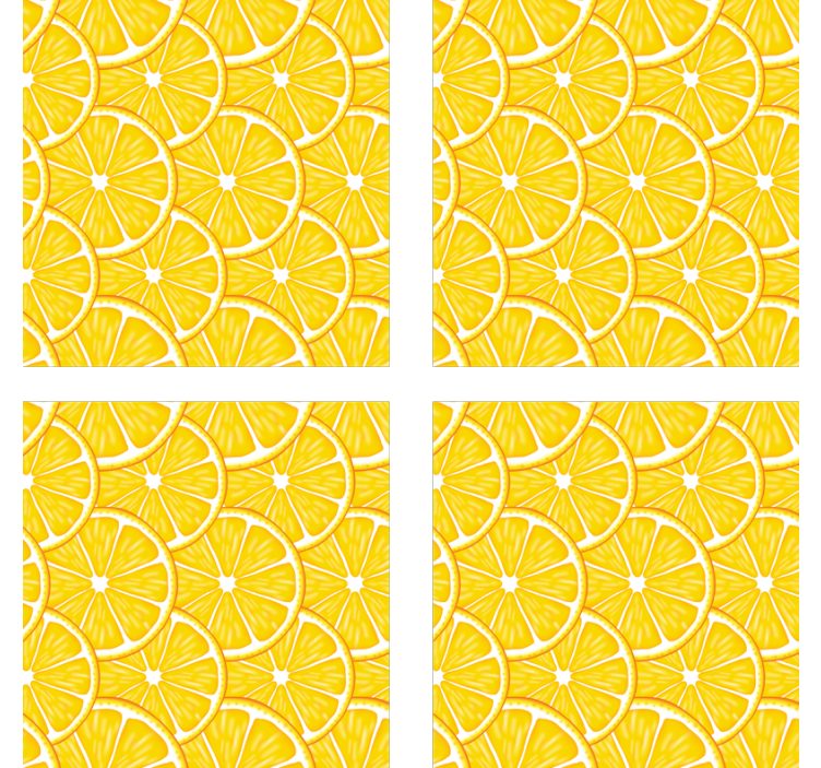 Texture coasters citrus slice design - TenStickers