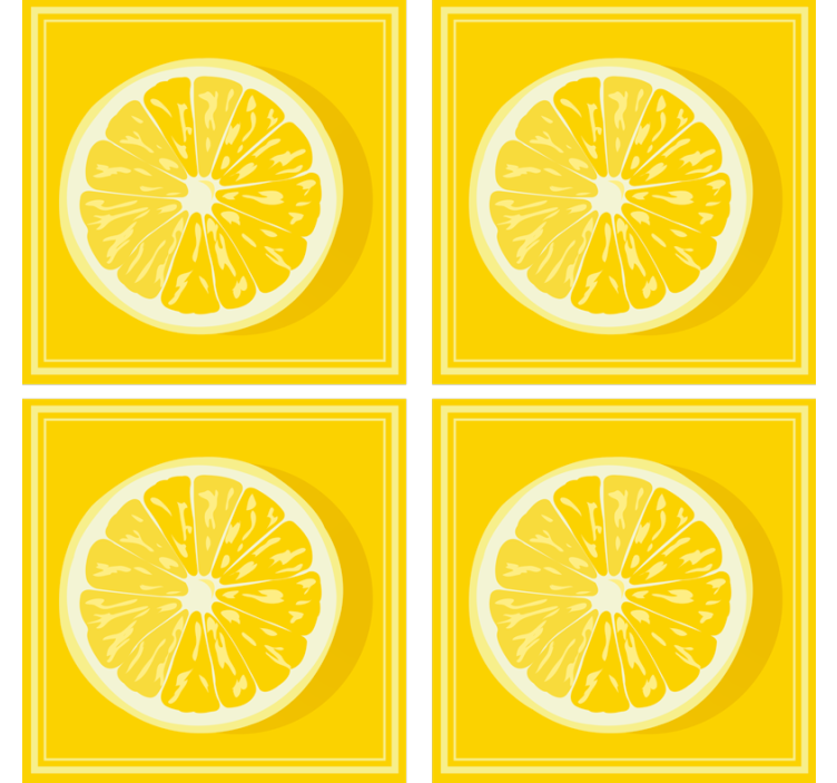 Texture coasters citrus slice design - TenStickers