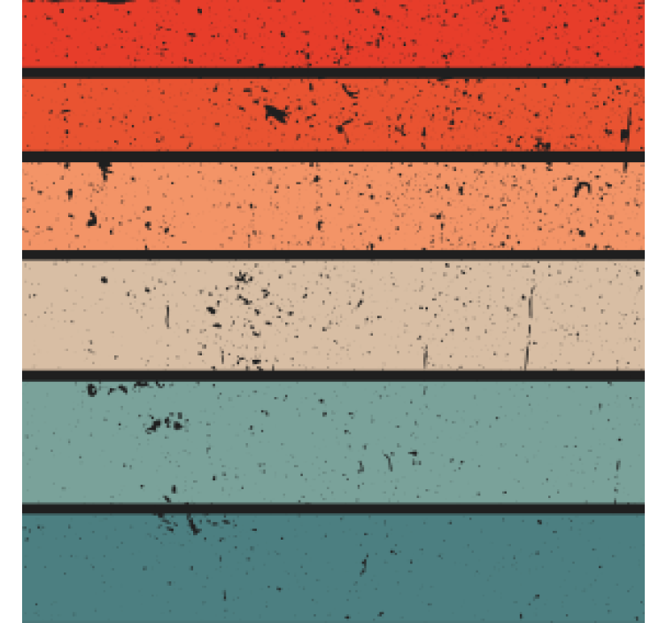Vintage lines and colours texture coaster - TenStickers