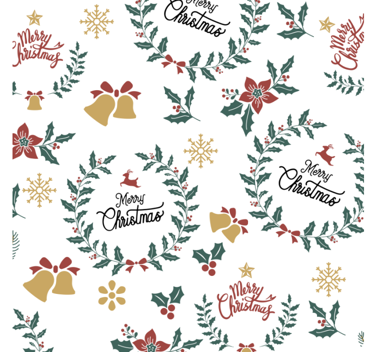 Christmas coaster with cheerful holiday design - TenStickers