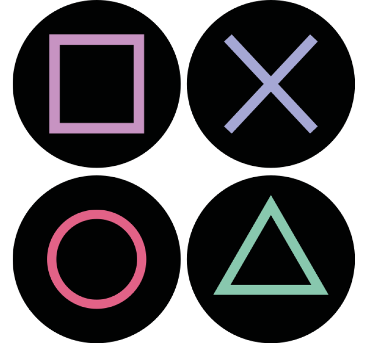 Geek coasters colorful shape patterns - TenStickers