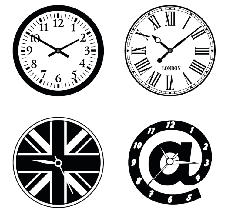 Watch faces modern coaster - TenStickers