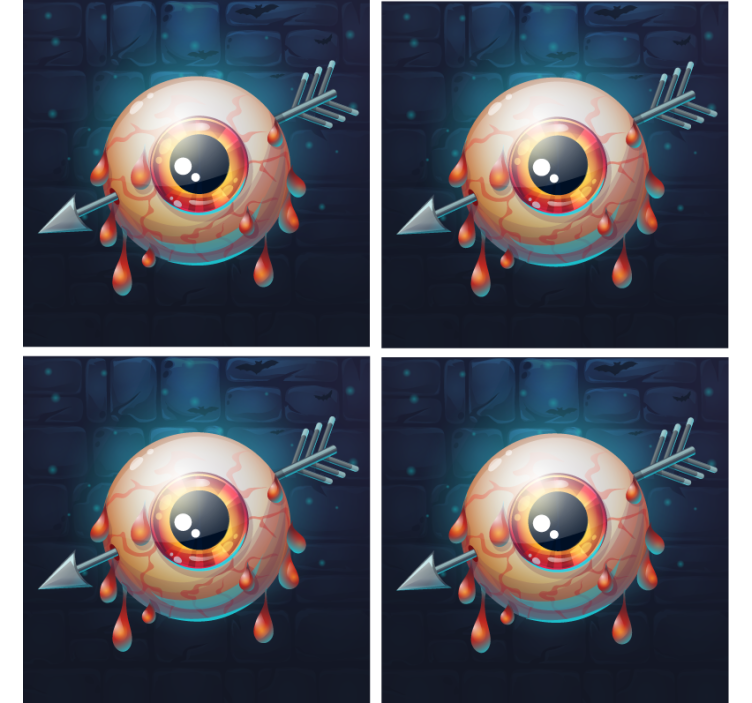 Halloween coaster with dripping eyeball design - TenStickers