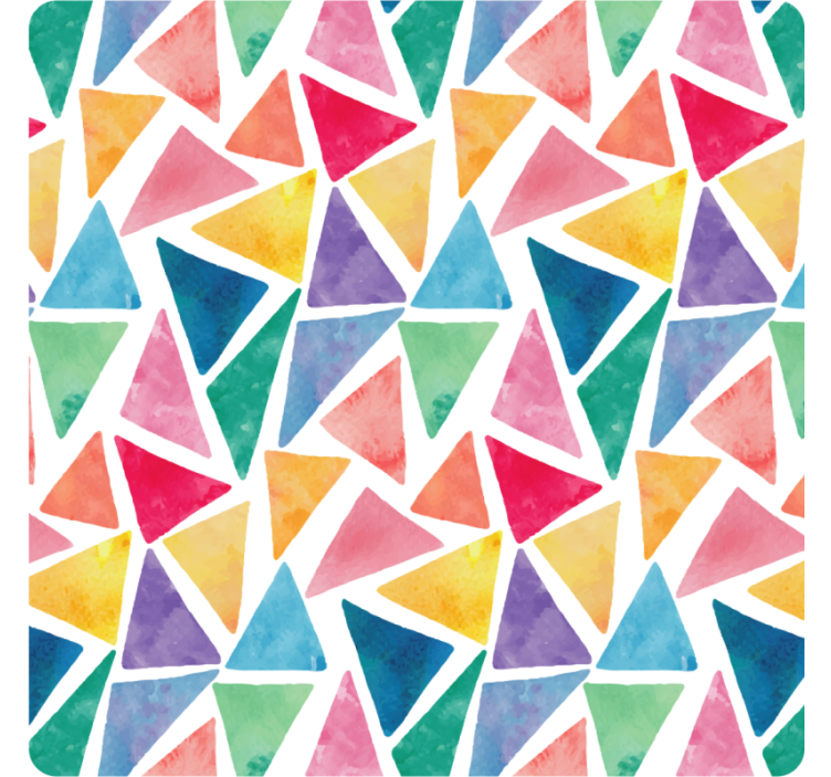 Texture coasters colorful triangular design - TenStickers