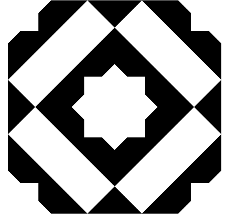 Texture coasters with geometric black pattern - TenStickers