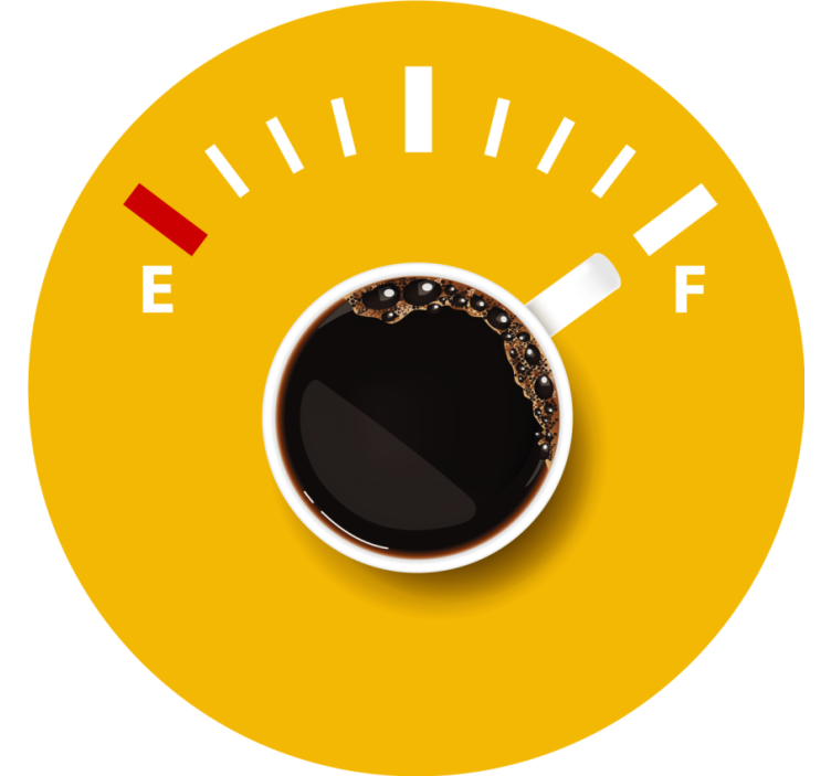 Personalised coasters with coffee level indicator - TenStickers