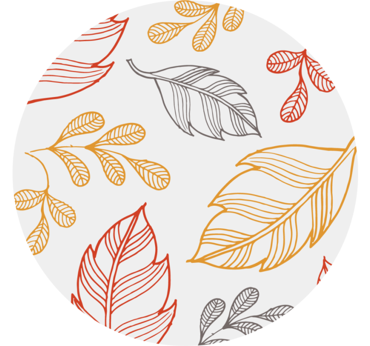 Texture coasters with layered leaf designs - TenStickers