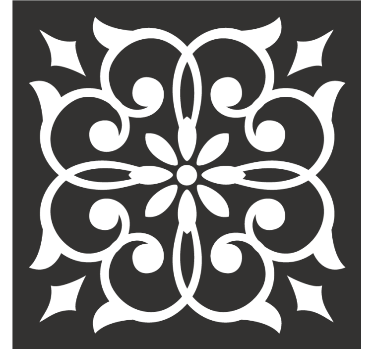 Texture coasters with intricate botanical design - TenStickers