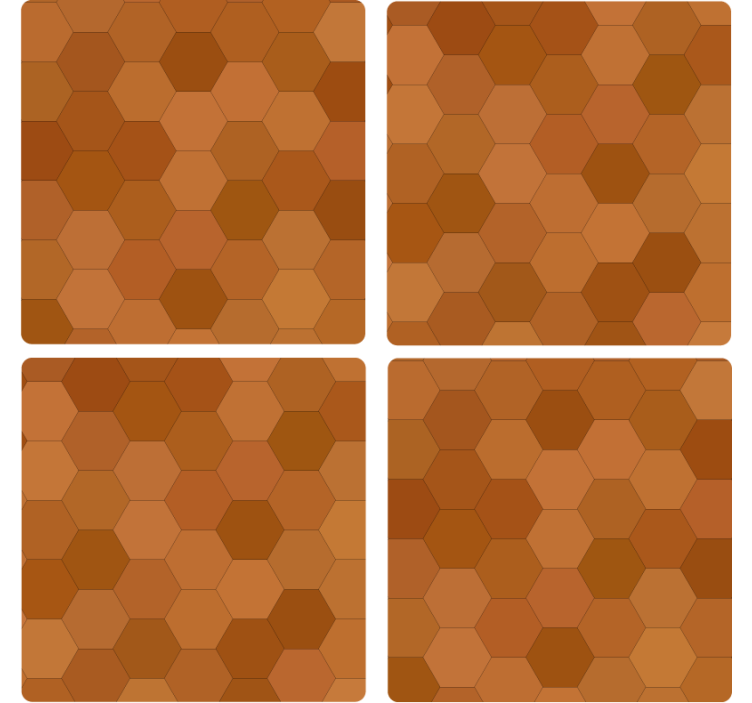 Texture coasters with hexagonal pattern surface - TenStickers