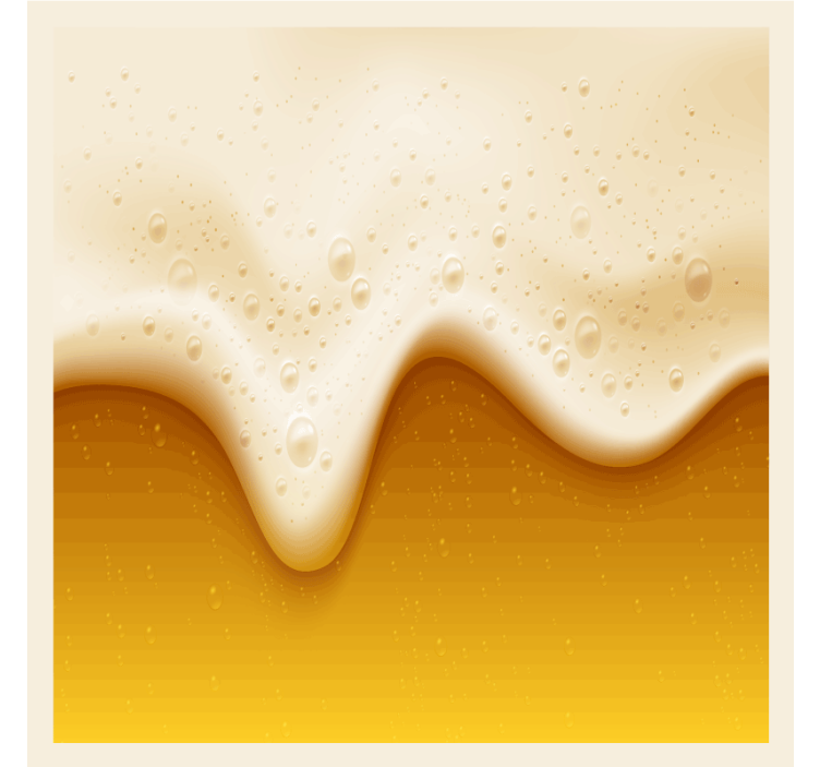 Beer mats for frothy drink tops - TenStickers