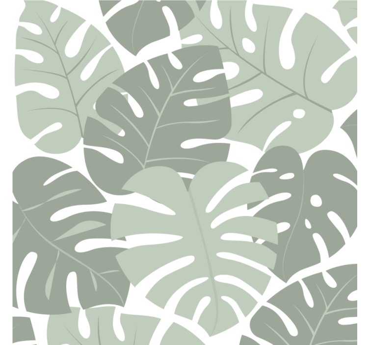 Texture coasters with leafy monstera patterns - TenStickers