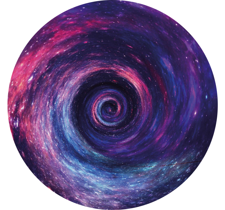 Vintage coasters colorful cosmic swirl - TenStickers