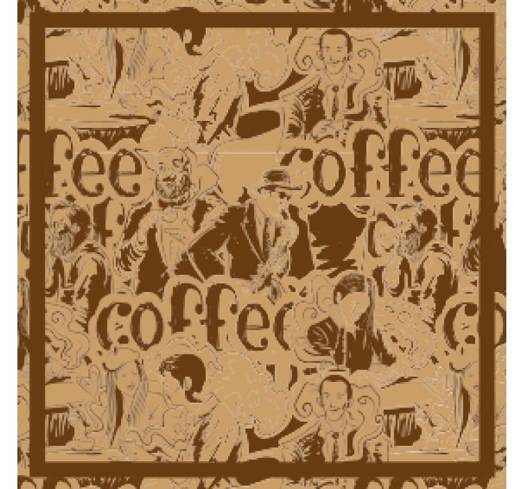 Texture coasters vintage coffee designs - TenStickers