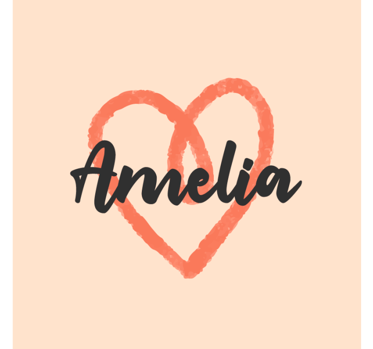 Personalised coasters with heart shape design - TenStickers