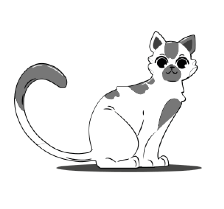 Modern coasters cute cat design - TenStickers