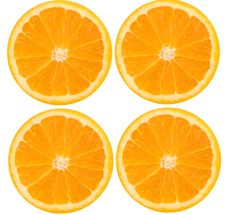 Modern coasters citrus fruit slice design - TenStickers