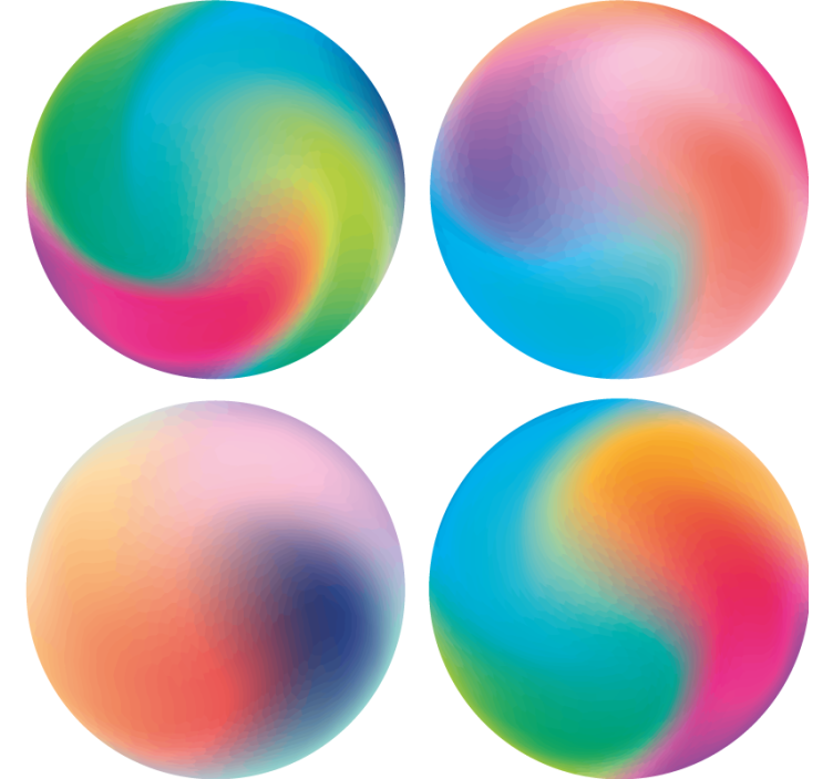 Texture coasters colorful swirling designs - TenStickers