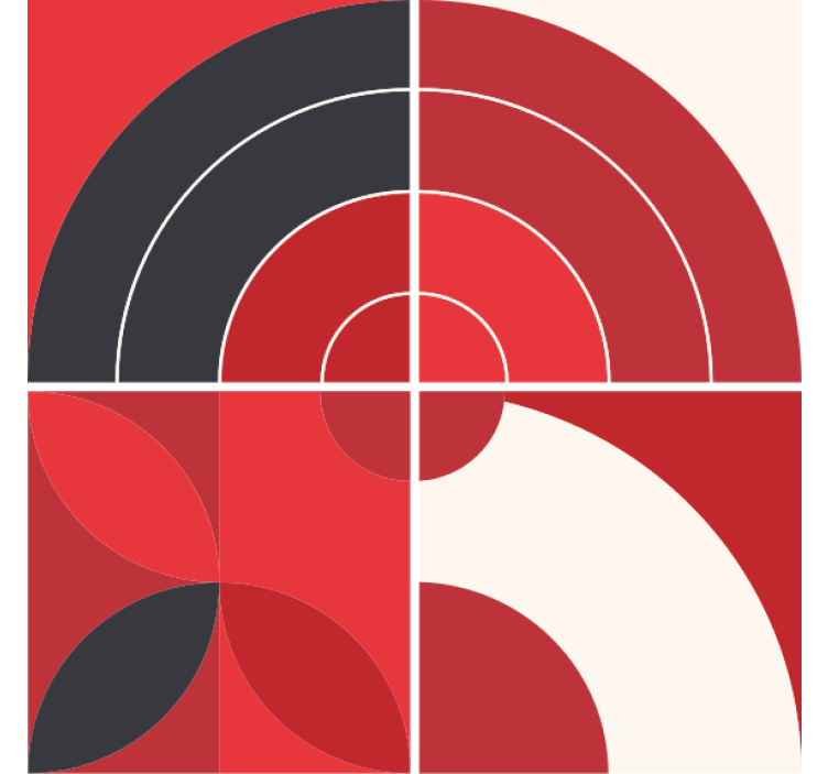 Texture coasters with geometric color designs - TenStickers