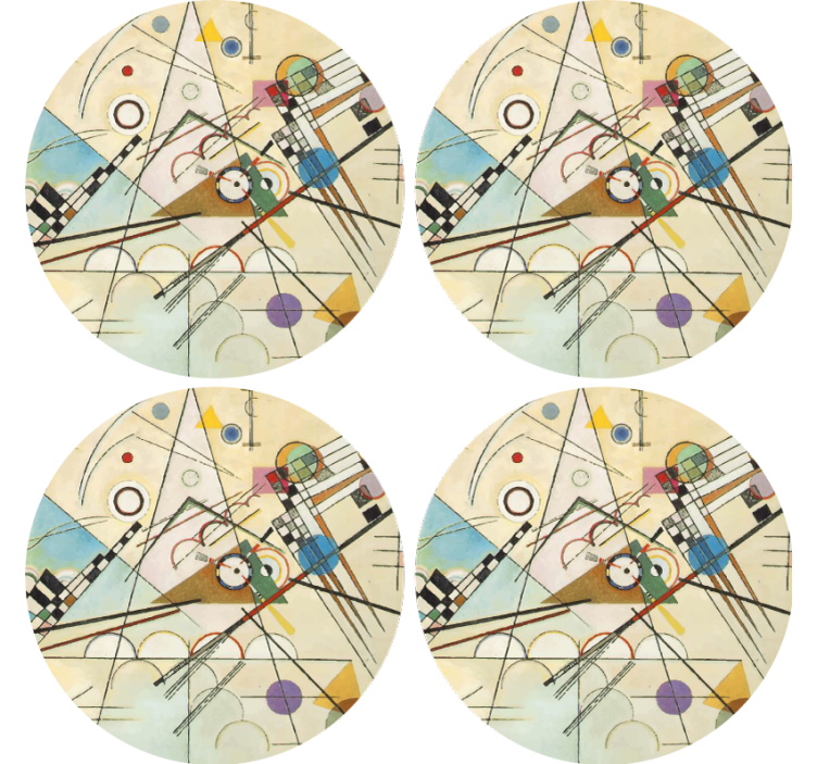 Texture coasters with geometric circular design - TenStickers