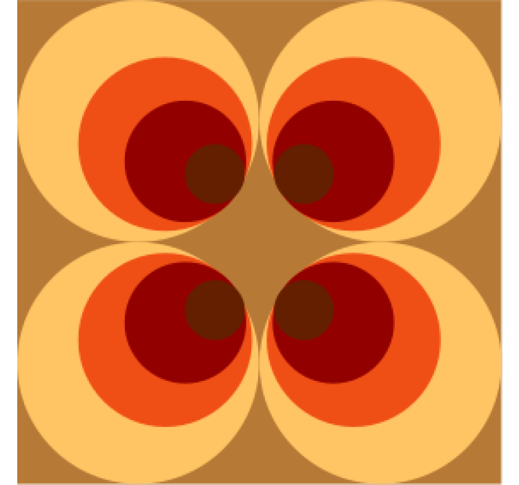 Texture coasters circular warm gradient design - TenStickers