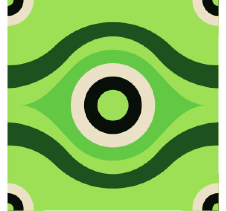 Texture coasters wavy green design - TenStickers