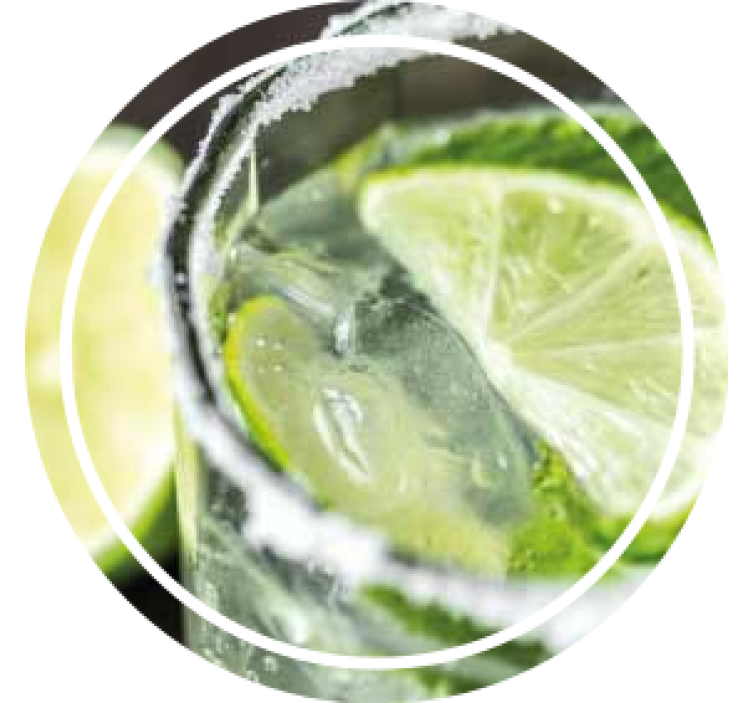 Personalised coasters lime-infused refreshment - TenStickers