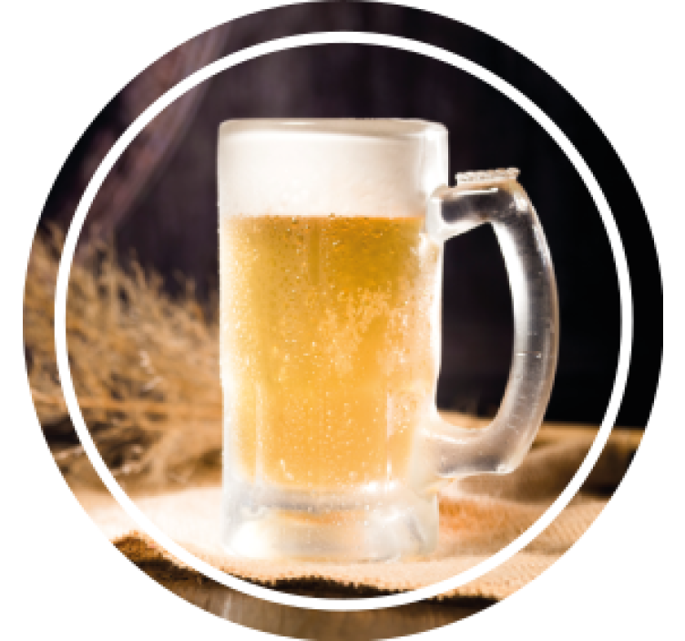 Beer mats for chilled mug with foam - TenStickers