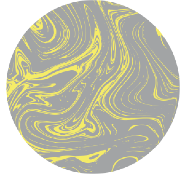 Texture coasters with swirling yellow patterns - TenStickers