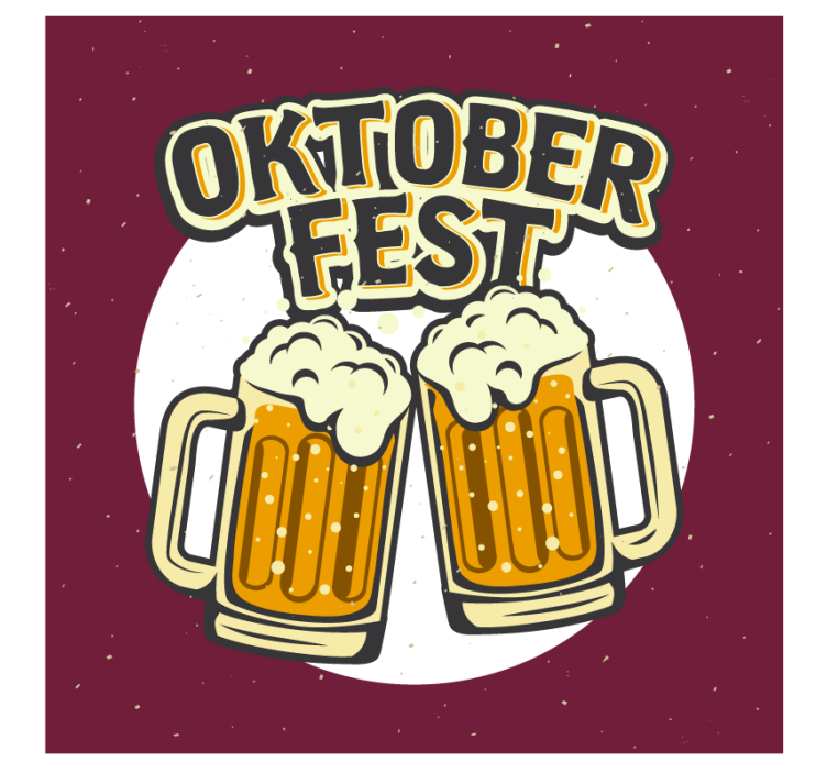 Cheerful beer mugs beer mats - TenStickers