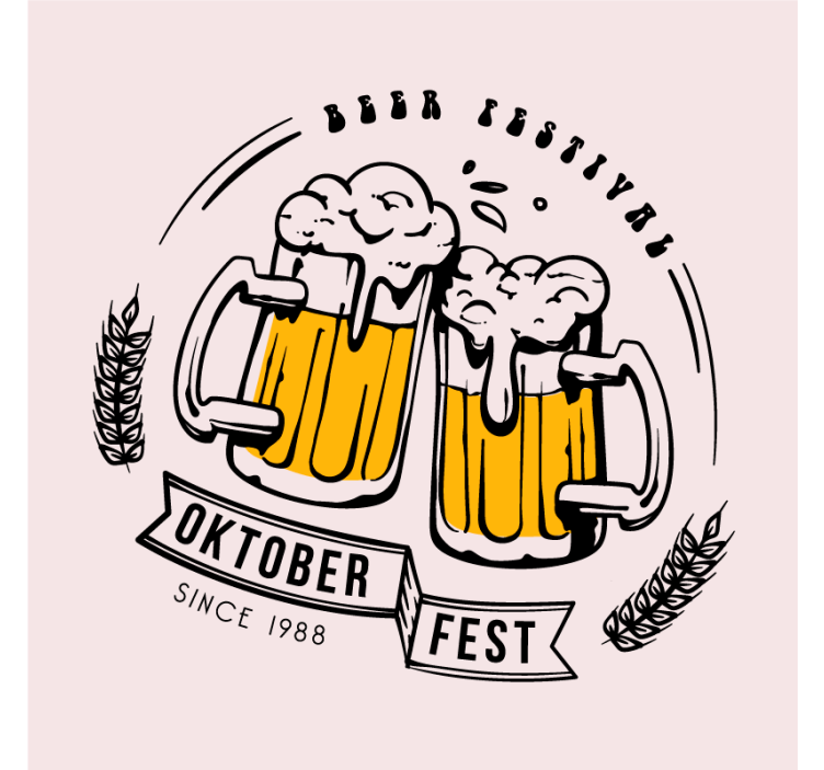 Beer mats oktoberfest cheers - TenStickers
