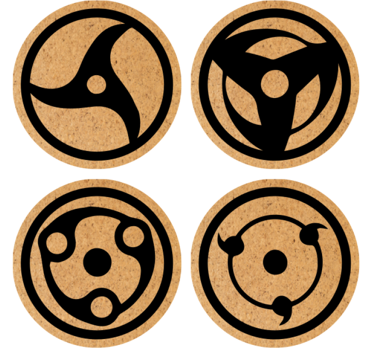 Geek coasters abstract circular designs - TenStickers