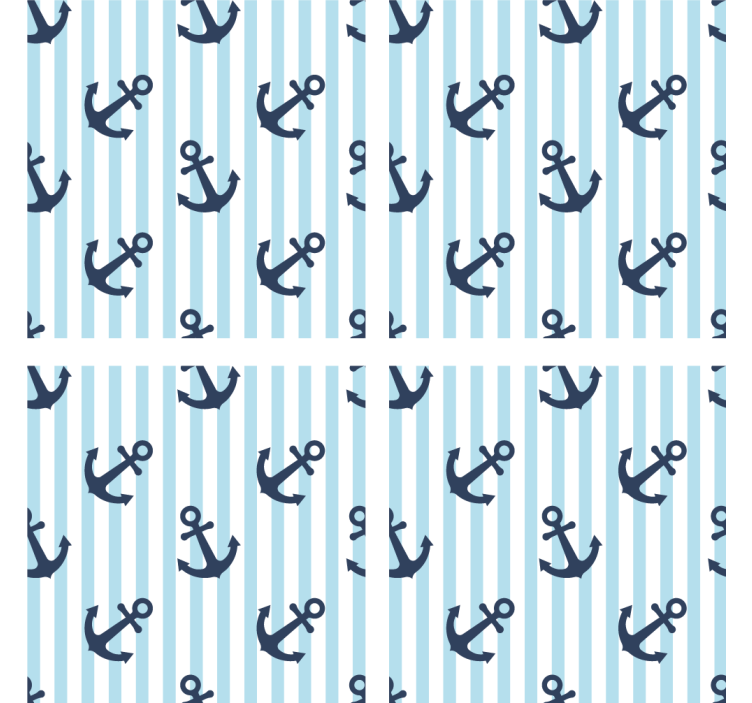 Navy blue vertical stripes pattern coaster - TenStickers
