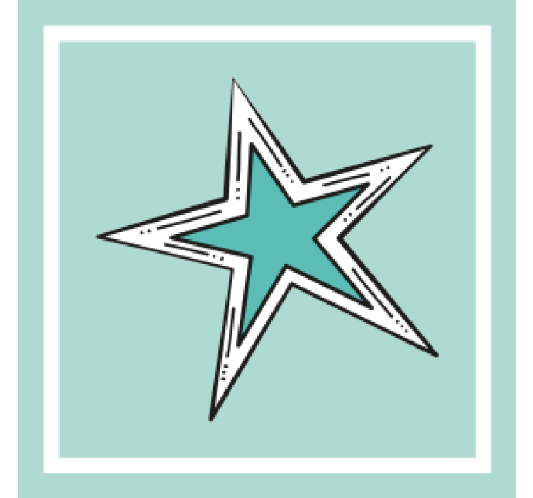 Beer mats star graphic accent - TenStickers