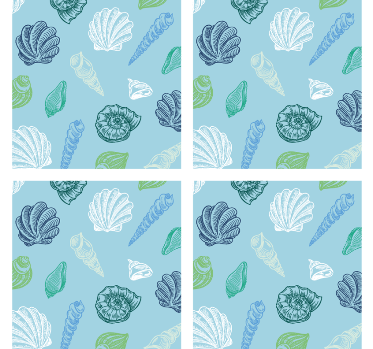 Texture coasters seashell patterns design - TenStickers