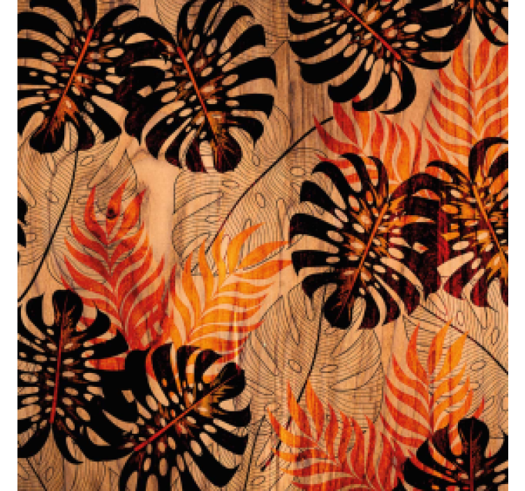 Texture coasters with tropical foliage design - TenStickers