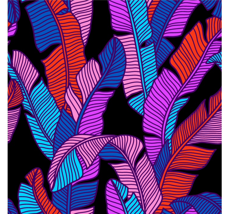 Texture coasters with lively leaf designs - TenStickers