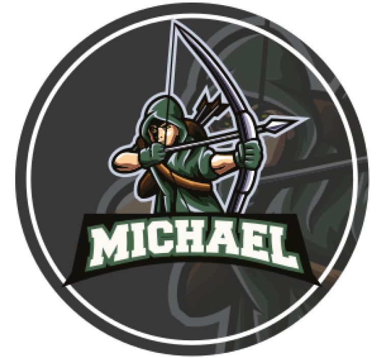 Personalised coasters archer with name - TenStickers