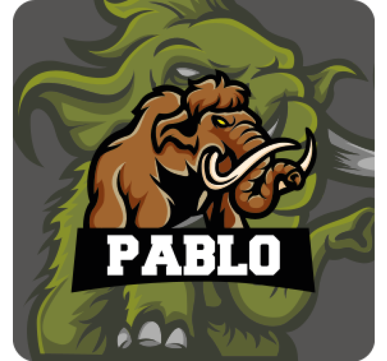 Geek coasters mammoth emblem art design - TenStickers