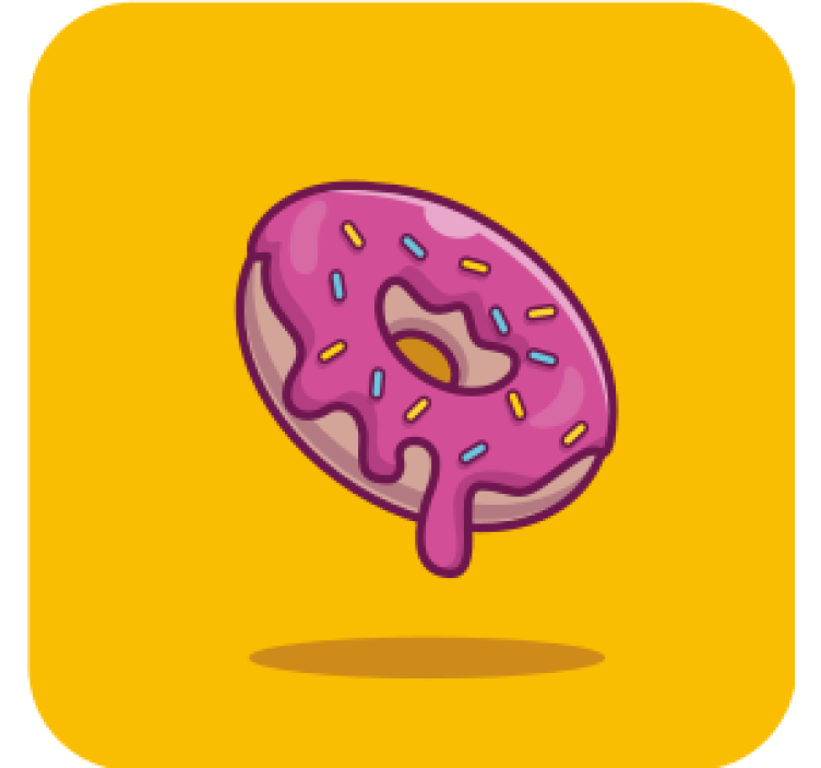 Beer mats pink iced pastry - TenStickers