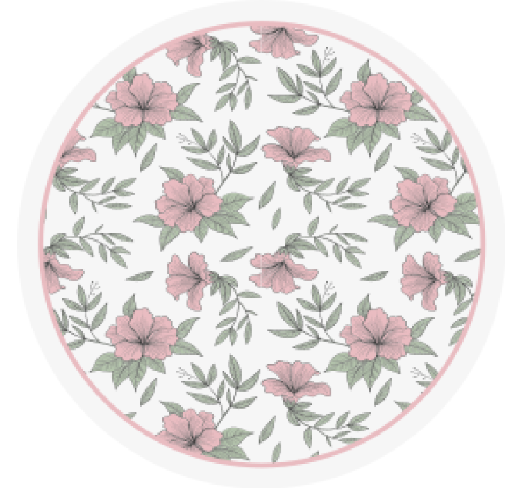 Texture coasters floral pattern round - TenStickers