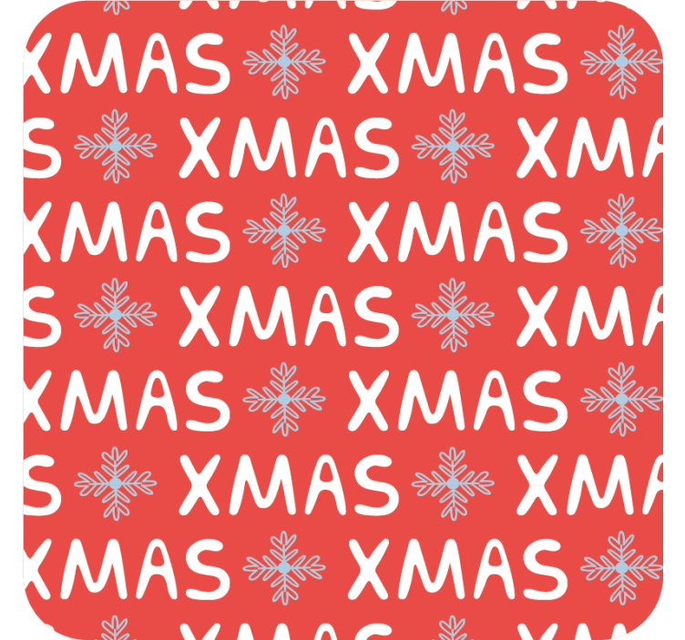 Christmas coaster with festive xmas design - TenStickers