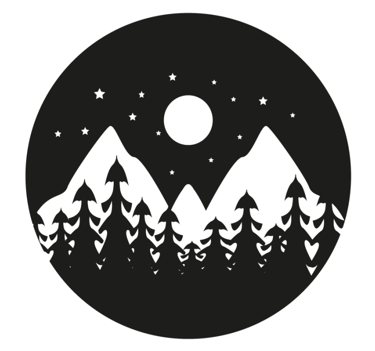 Texture coasters mountain night landscape - TenStickers