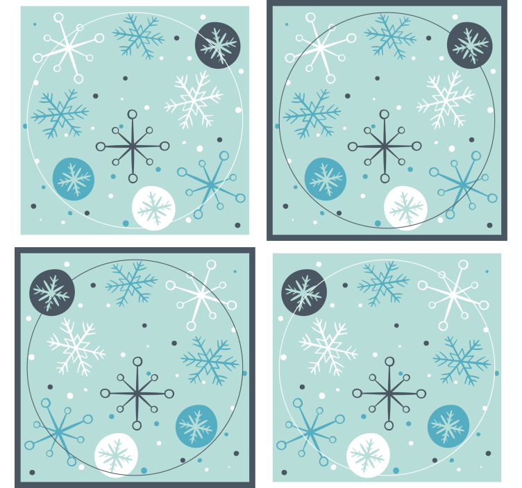 Christmas coaster snowflake patterns collection - TenStickers
