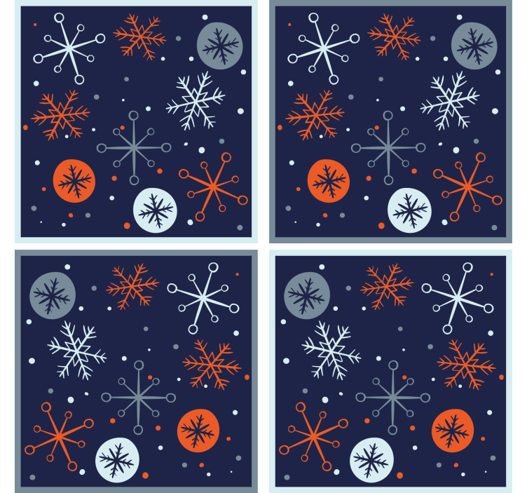Christmas coaster with snowflake pattern design - TenStickers