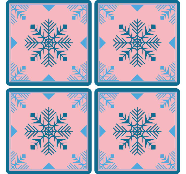 Christmas coaster snowflake patterned silicone mat - TenStickers