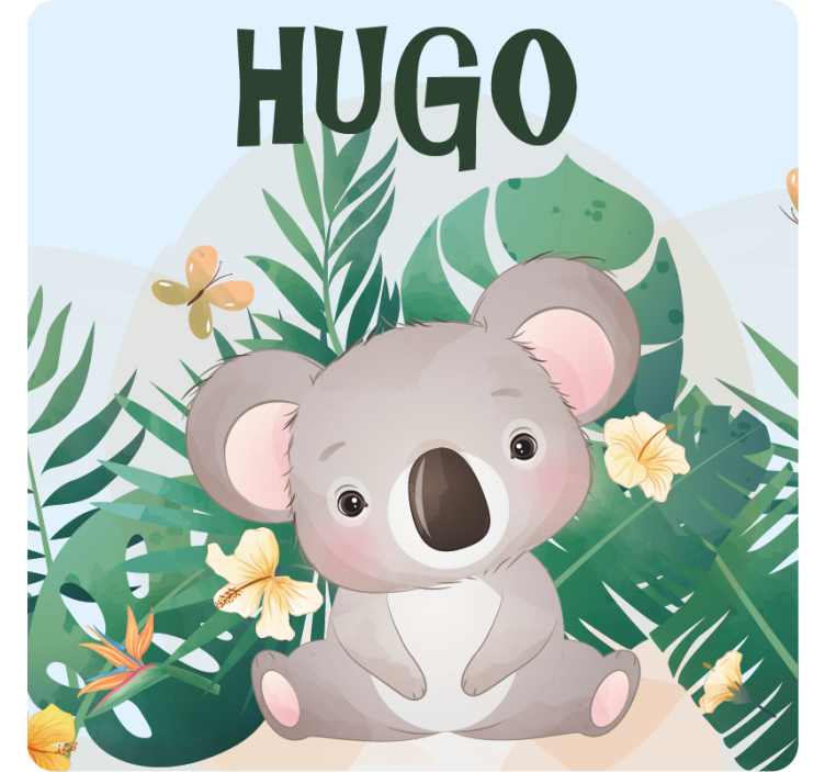 Personalised coasters with adorable koala artwork - TenStickers