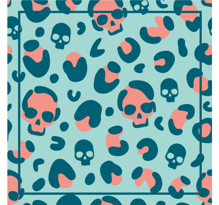 Geek coasters with skull patterned geometry - TenStickers