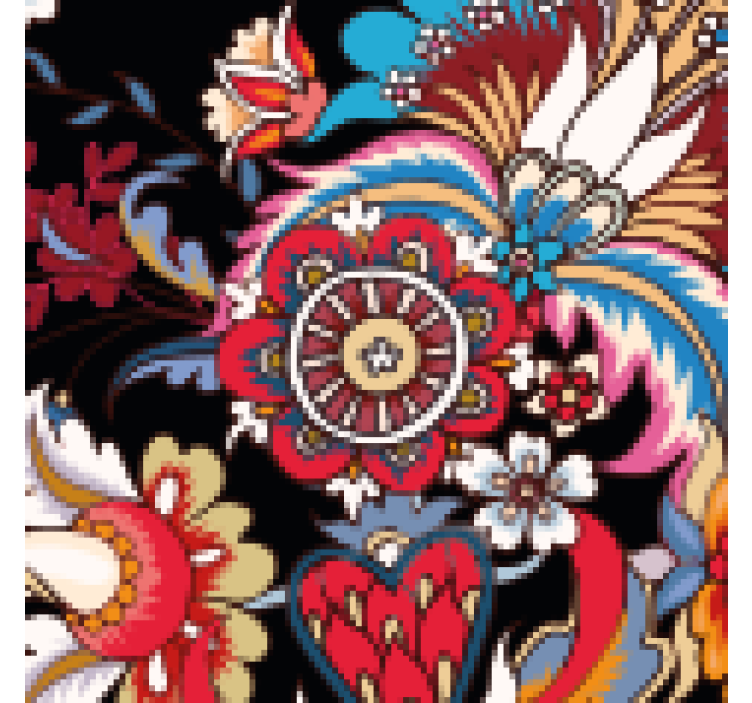 Texture coasters lively floral design - TenStickers