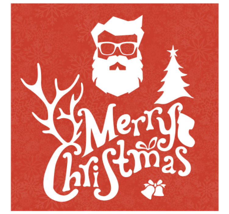 Christmas coaster santa claus silhouette - TenStickers