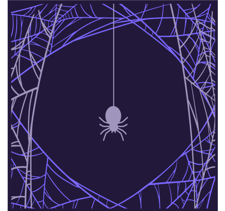 Halloween coaster with spider web design - TenStickers